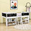 Lit mezzanine simple simple avec tablettes et échelle mobiles-767023128