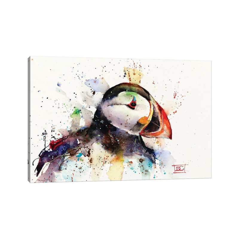 Puffin 1 Piece Wrapped Canvas Painting, 20.32 cm H x 30.48 cm W
