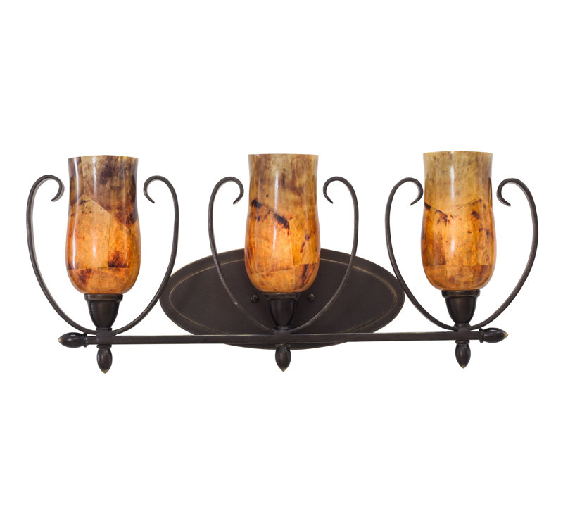 Mateo 3 - Light Vanity Light, Penshell, Hierloom Bronze