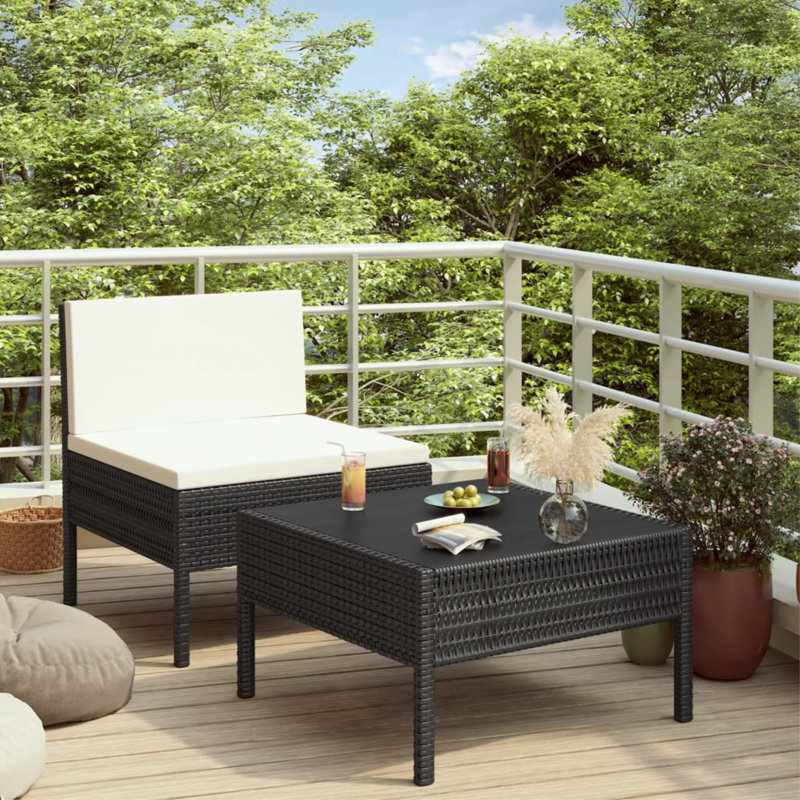 Triva Patio Chair, White, Black