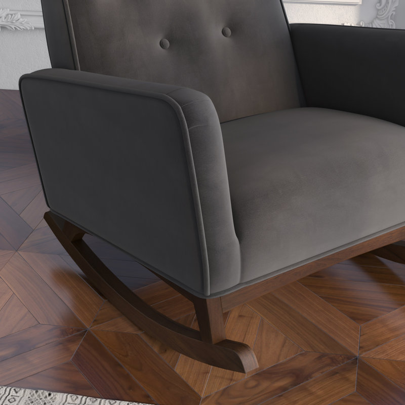 Chaise berçante Rosinski, Microfibre gris foncé