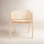 Caraline 17.8'' H Leather Upholstered Ash Cane Back Armchair