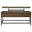 Ensemble de table basse et de bout relevable avec rangement fonctionnel