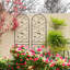Treillis de jardin en métal antirouille 86,7 po x 19,7 po, pour plantes de raisin, moustiquaire d'extérieur, lierre noir, support de fleurs-1942293082
