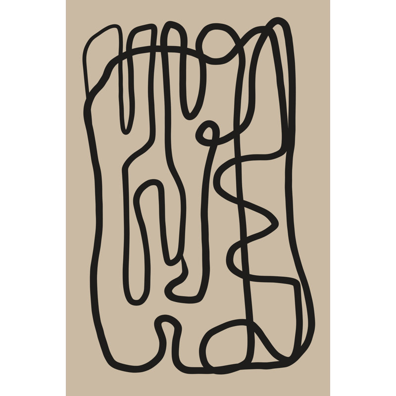 Squiggle - Wrapped Canvas Print, 46cm H x 30cm W x 3.8cm D