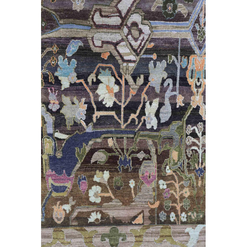 Silk Treasures Oriental Area Rug in Brown