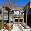 Pavillon de jardin mauve 10 pi L 10 pi. Pergola en aluminium avec auvent