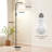 Pepin Arched Floor Lamp With Remote Control, 1000 Lumens LED Edison Bulb Included and Pleated Fabric Shade-1368156358