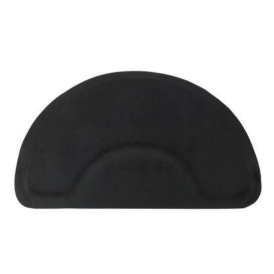 Semicircle Chair Mat with Straight Cut Edge for Firm Surfaces