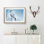 Falcon Bird with a Winter Scene - Picture Frame Painting Print-55731145-55731151