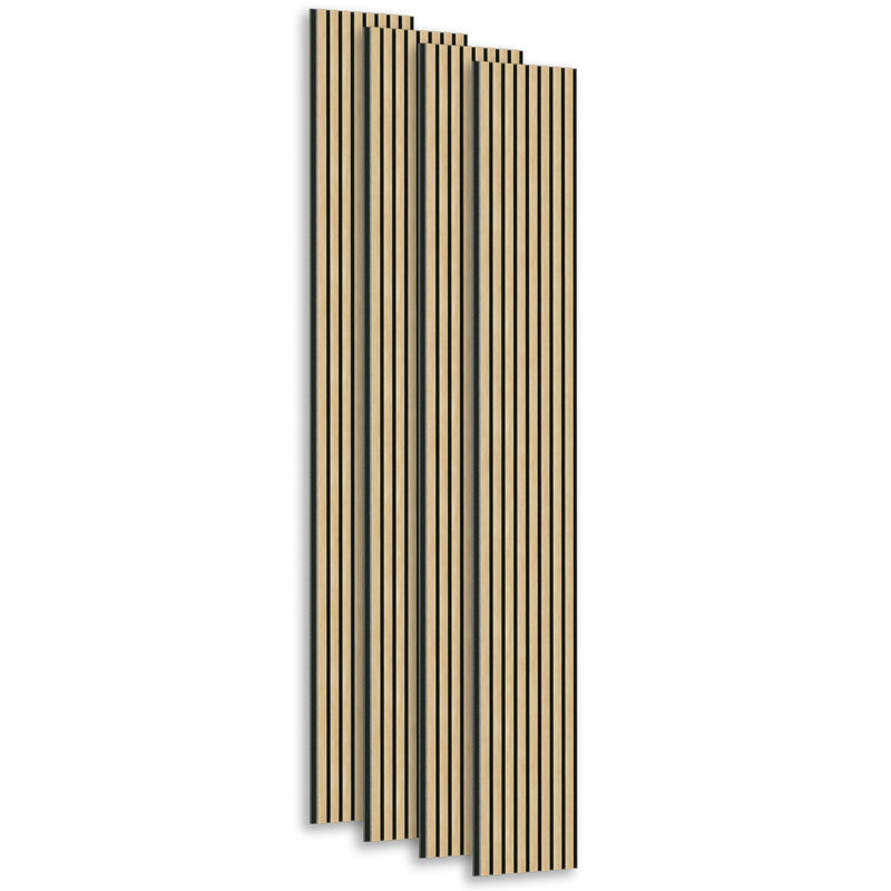 Ensemble de 4 panneaux muraux à lattes 3D en acrylique pour 4 pièces x 106 po x 12,6 po (4 pièces / 37,10 pieds carrés)