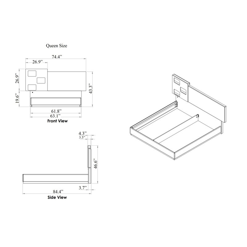 Wabler Platform Bed, Queen