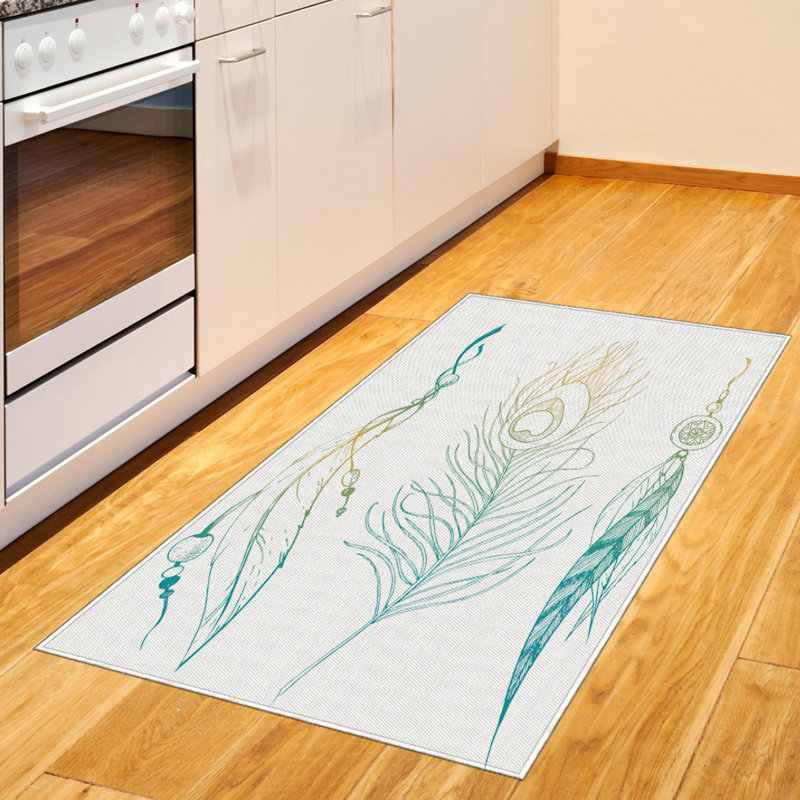 White High Density Long Fiber Poly Threads Decorative Area Rug Carpet, Rectangle 2'7" x 5'