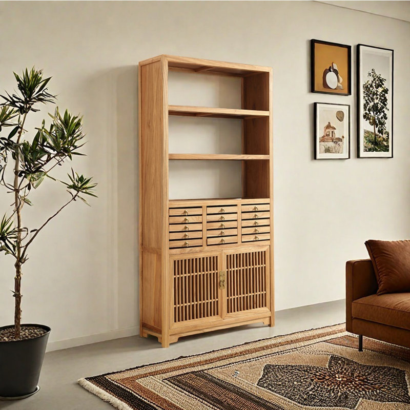 Nouvelle bibliothèque de rangement de grande capacité de style chinois