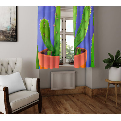 Paire de rideaux semi-transparents en polyester Demick