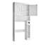 Armoire de rangement de salle de bain 67,5 pouces de hauteur blanche au-dessus de la toilette avec tablette intérieure réglable