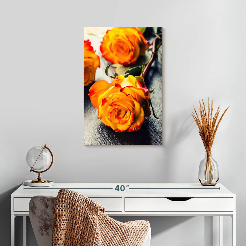 Roses orange vif Harnek, H 24 po x l 16 po