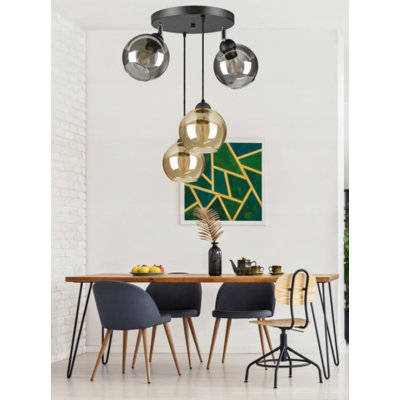Burbach 4 - Light Black Sphere Pendant