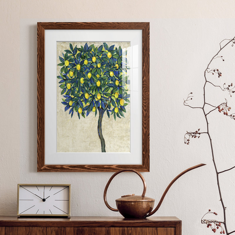 Lemon Tree Composition I Premium encadré mat - prêt à être accroché, Érable encadré, H 31,5 po x l 23,5 po x P 1 po