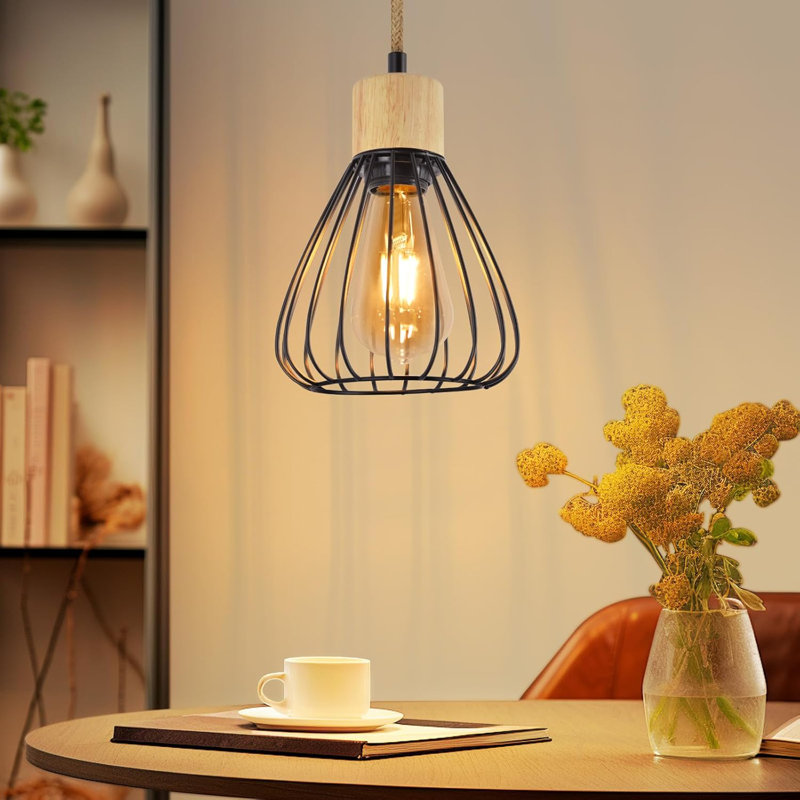 1 - Light Matte Black Cylinder Pendant