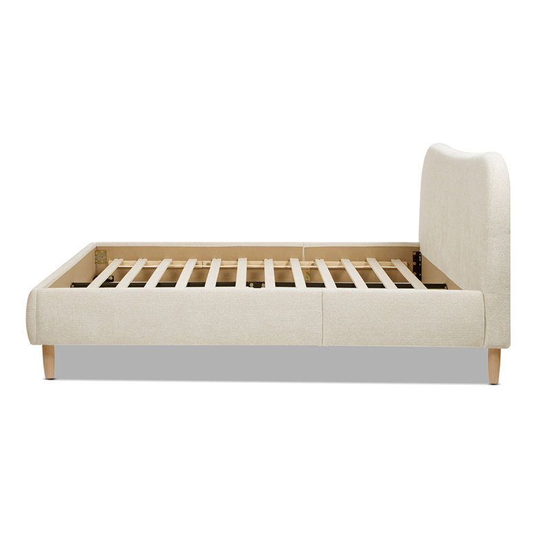 Lit tapissier Derte, Très grand, Chenille beige