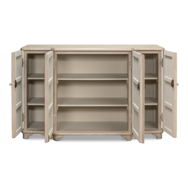 Entree' 63'' Solid Wood Sideboard, Stone Gray