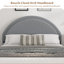 Base de lit simple avec lit à deux places avec tête de lit ronde et 2 tiroirs de rangement, lattes en bois, silencieux, sans sommier tapissier, blanc-124683000-124683001