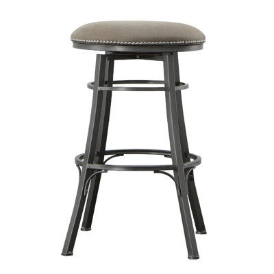 Harine Swivel Upholstered Counter Stool with Metal Frame