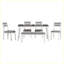 Ensemble de salle à manger 6 pièces de style classique et traditionnel avec 4 chaises rembourrées et un banc-556771363-556771366-556771367