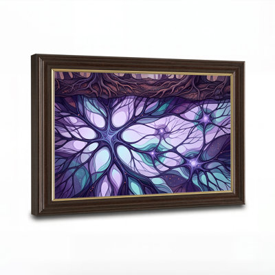 «Mauve et bleu sarcelle», art abstrait sur toile