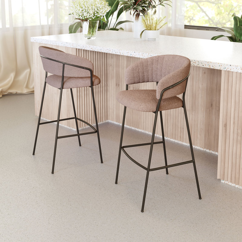 Tabouret Mariam, Brun, Tabouret de bar (siège d'une hauteur de 29,9 po)