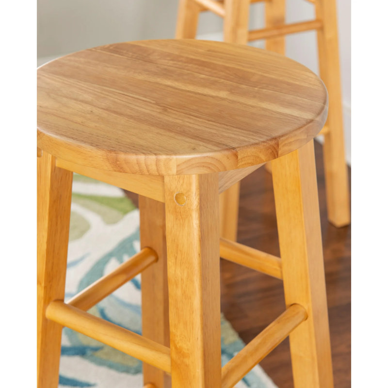Counter Stool with Solid Wood Frame
