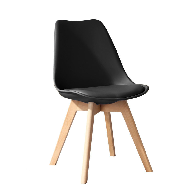 Ainoras 45cm H Upholstered Side Chair in Grey, Black