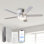Vaczon 52" Flush Mount Smart Dimmable Ceiling Fan with 3CCT LED Lights, Double-Sided Wood Blades, 6-Speed Reversible DC Motor, Timer, Remote and App Control