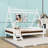 House Bed with Stairs and Roof-335136581-335136580