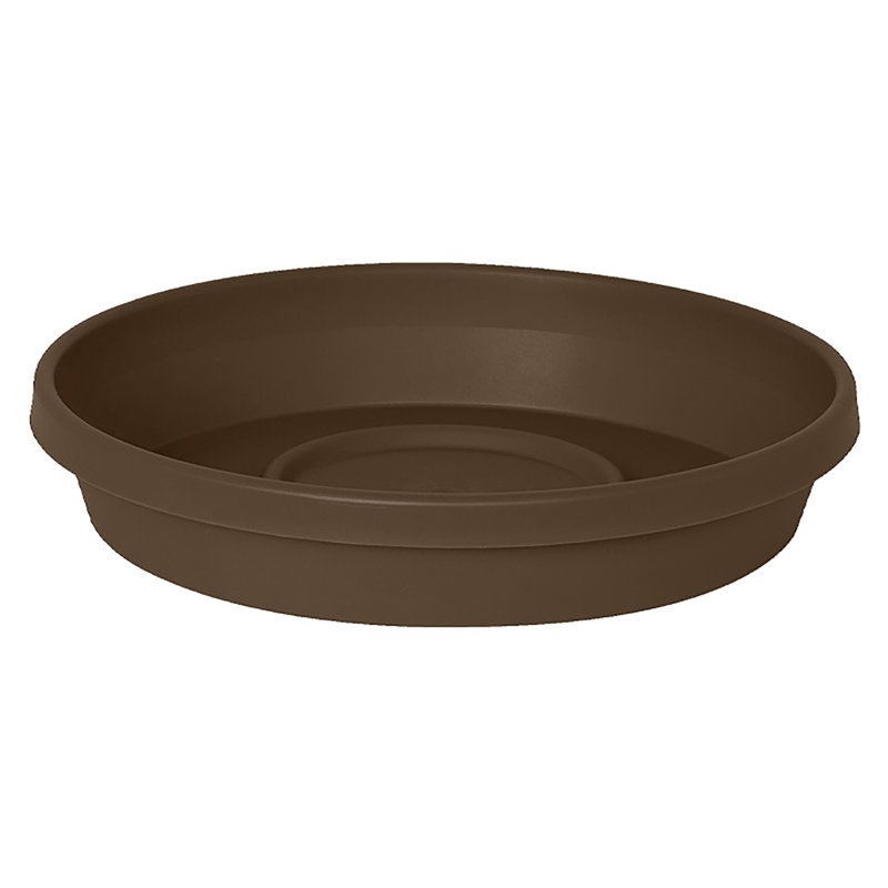 Plateau traditionnel / intérieur en plastique pour soucoupe, H 2,5 po x l 13 po x P 13 po, Chocolat
