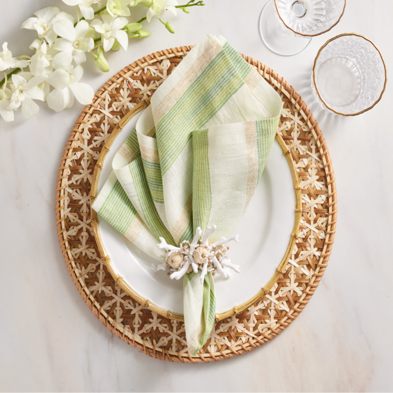 Broad Stripe Napkin, Green