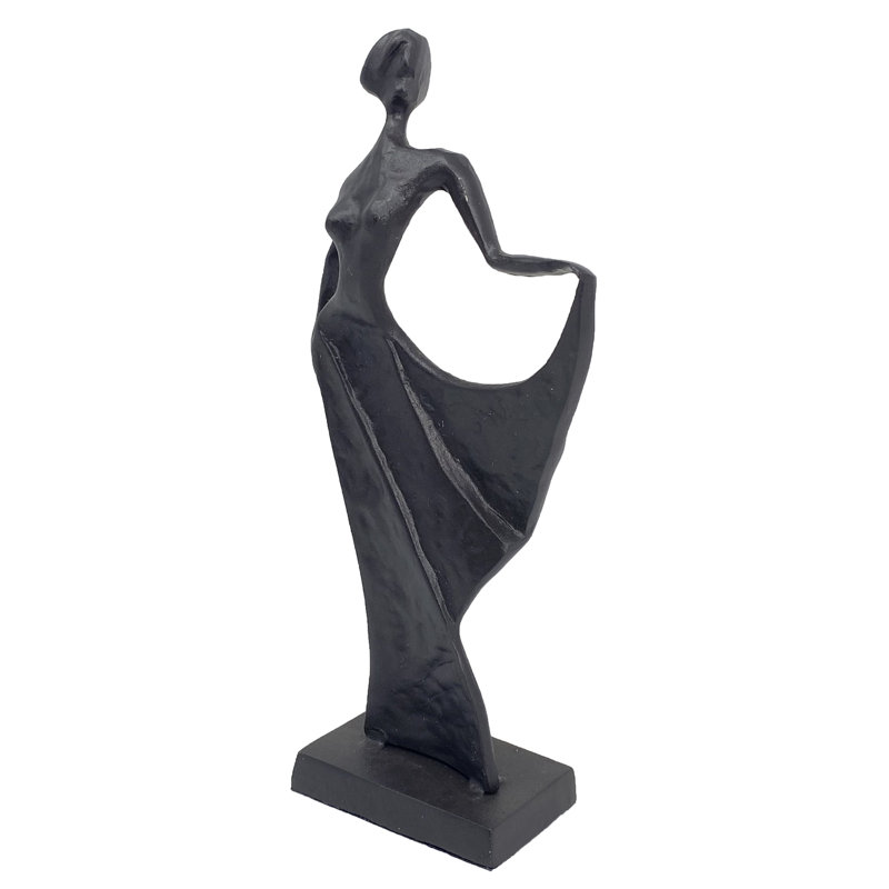 BRIGITTE CHIC LADY Iron Figurine 27cm, Mocha