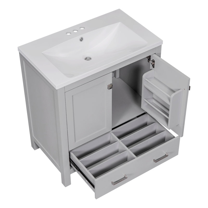 Rangement pour salle de bain Swantje, Gris