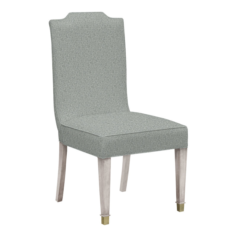 Travis By Michael Weiss Dining Chair, Dove Gray, Navada Blue, No