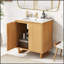 Ensemble de meuble-lavabo de 30 pouces avec lavabo, armoire combinée et amplement de rangement pour les salles de bain modernes-1163712472