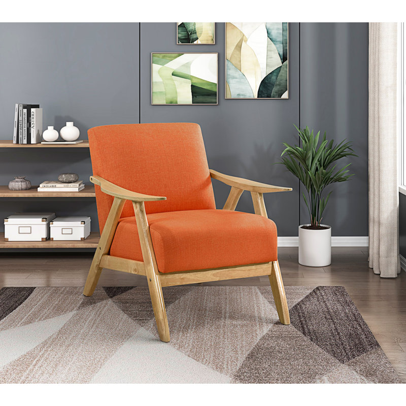 Chaise d'appoint rembourrée 1Pc, chaise confortable, Orange