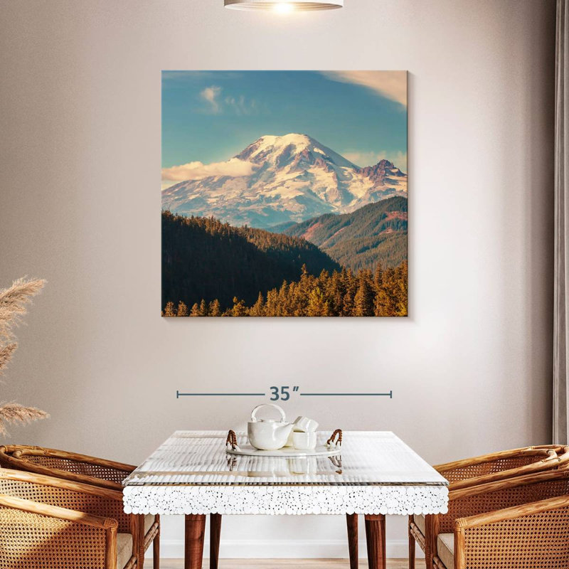 Alvord Mt. Rainier Morning Glow, 39" H x 39" W