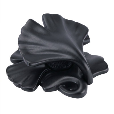 ARTS & CRAFT GINKGO KNOB IN PLATE