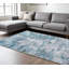Tapis de couloir bleu abstrait gris-1412558684