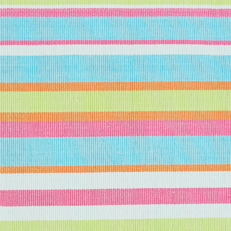Vincenza Key Lime Stripe Cotton Table Runner