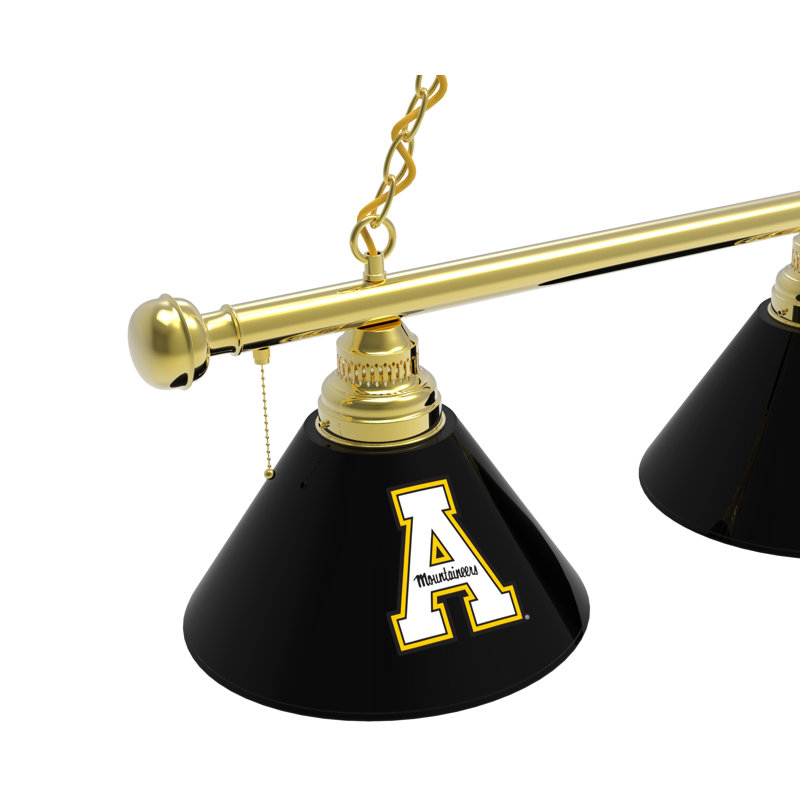 3 - Light Pool Table Lights Pendant, Brass, Appalachian State Mountaineers