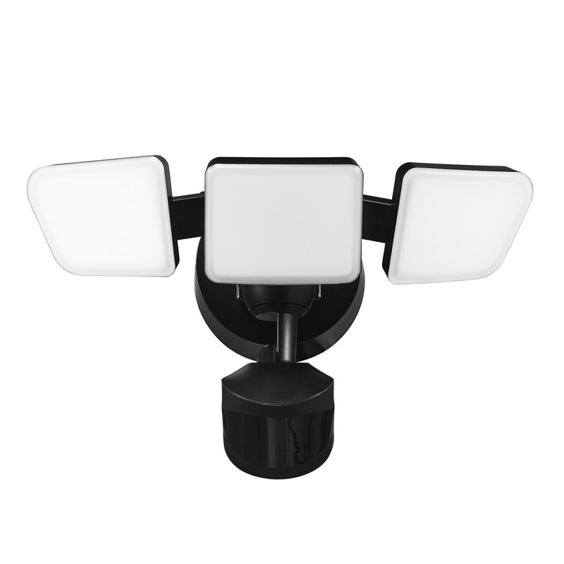 Projecteur d'extérieur à DEL avec détecteur de mouvement, Noir