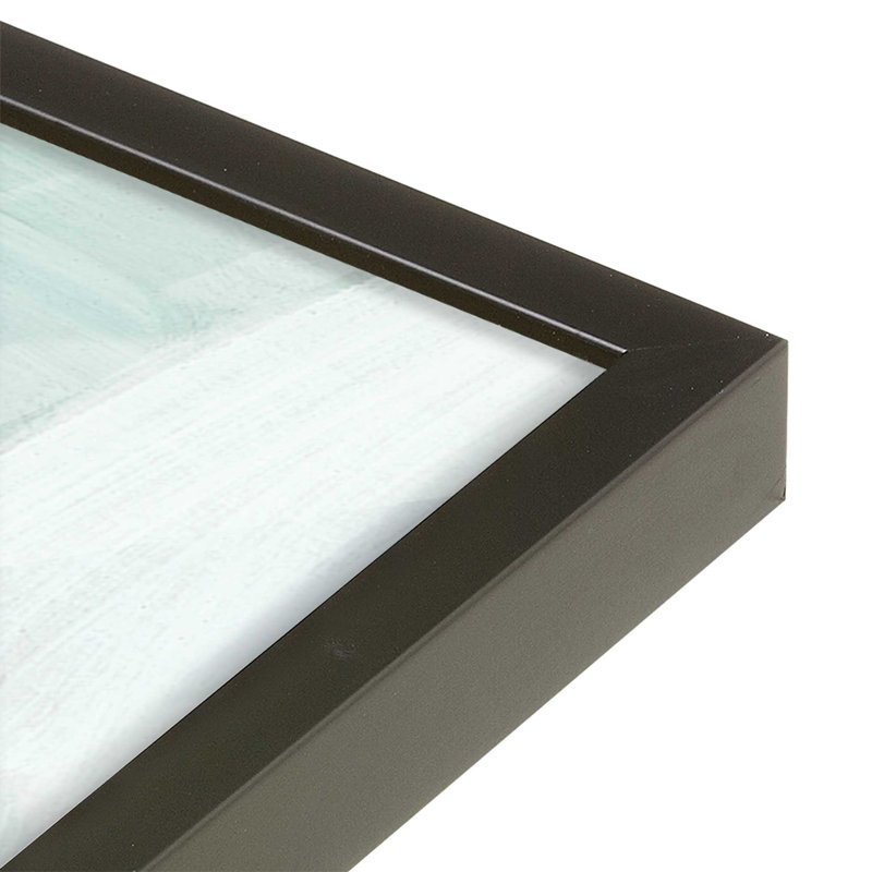 Emerald Mist I Print in a  Frame, Satin Black Open Corner Framed, 15'' H x 12'' W