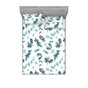 Bleu sarcelle pâle / motif floral bleu cadet